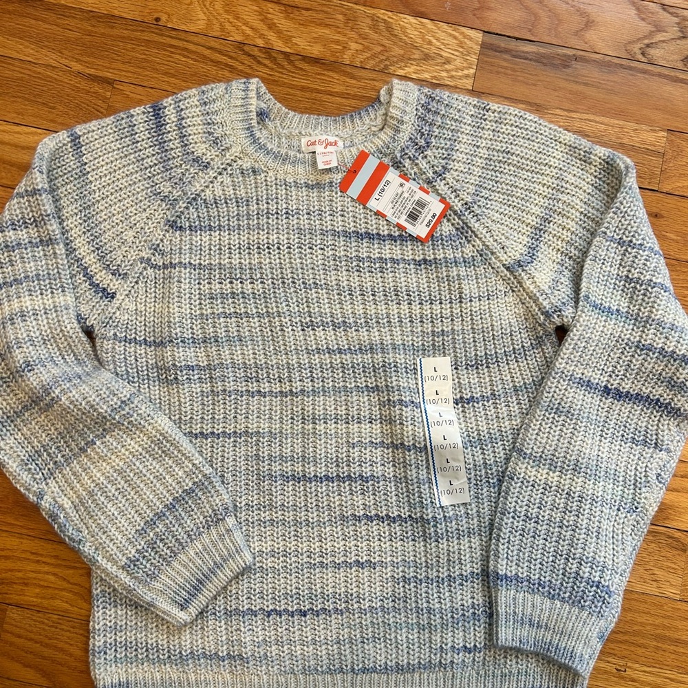 Cozy Blue and Gray Sweater